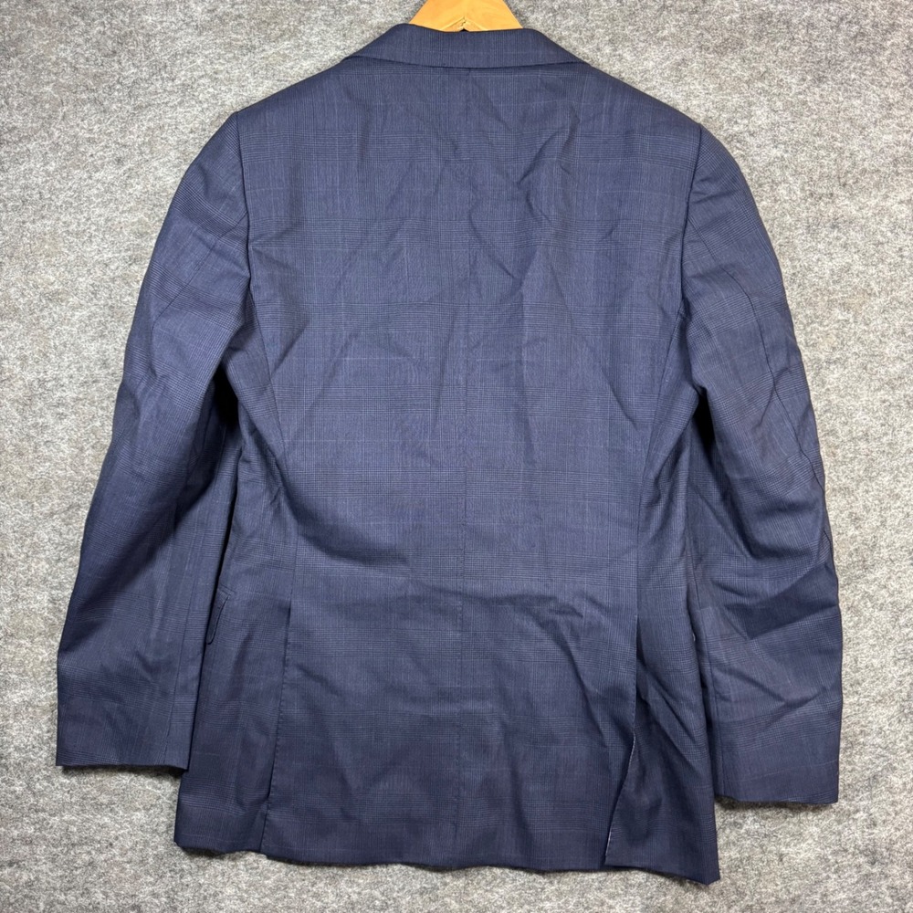 Suitsupply Lazio Blazer Jacket Mens 40L Vitale Barberis Canonico Navy Glen Check - Picture 2 of 13